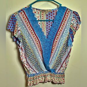 Gypsies and Moondust Women’s Flowy Crop Top Size Medium